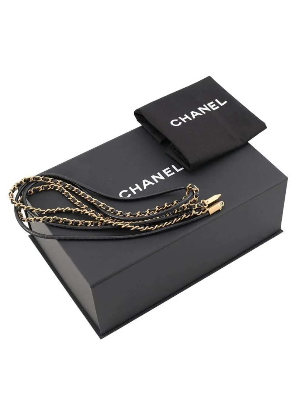 Chanel Handbag 22 Mini CC Logo Caviar Leather 2-Way Shoulder Black